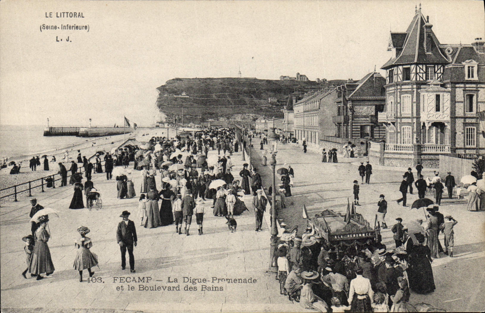 CPA Fecamp la Digue promenade et le boulevard des Bains 