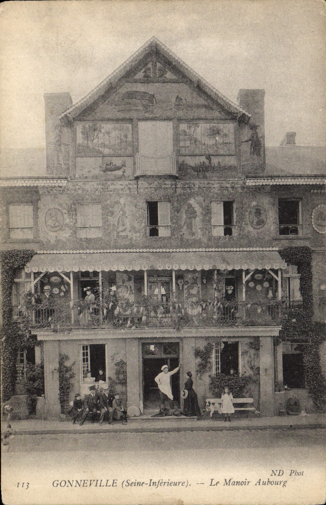 CPA Gonneville Seine Inferieure le Manoir Aubourg 