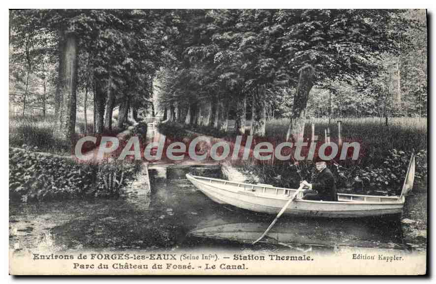 CPA Environs de Forges les Eaux Seine Inf Station Thermale parc du chateau du Fosse le Canal 