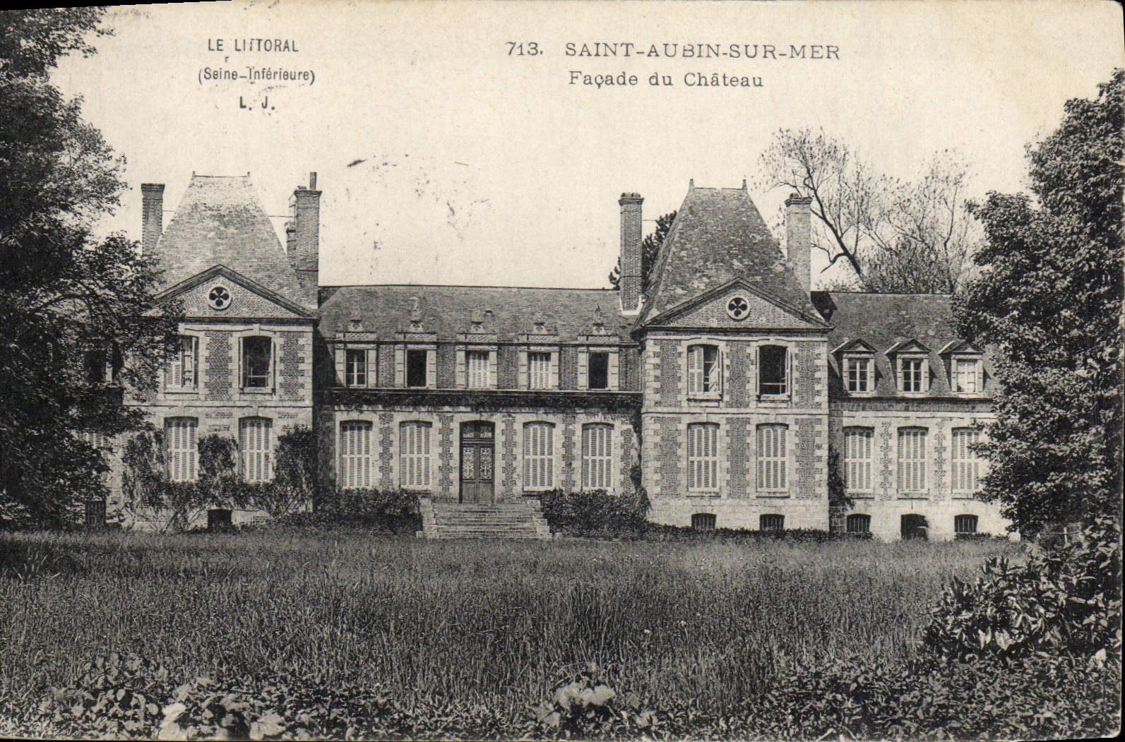 CPA Le Littoral Seine Inferieure Saint Aubin sur Mer facade du chateau 
