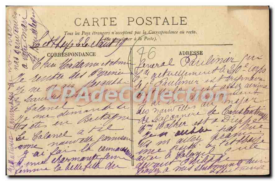 CPA Environs de Dieppe le chateau d'Ouville la Riviere  — Rückseite
