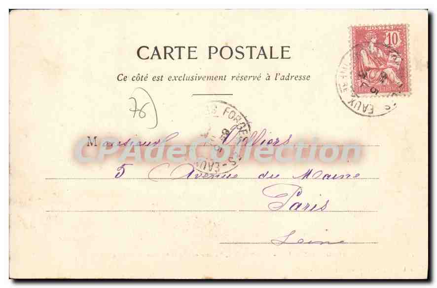 CPA Forges les Eaux Villa Richelieu Buvette et Chene de Mme de Sevigne au Casino  — Rückseite