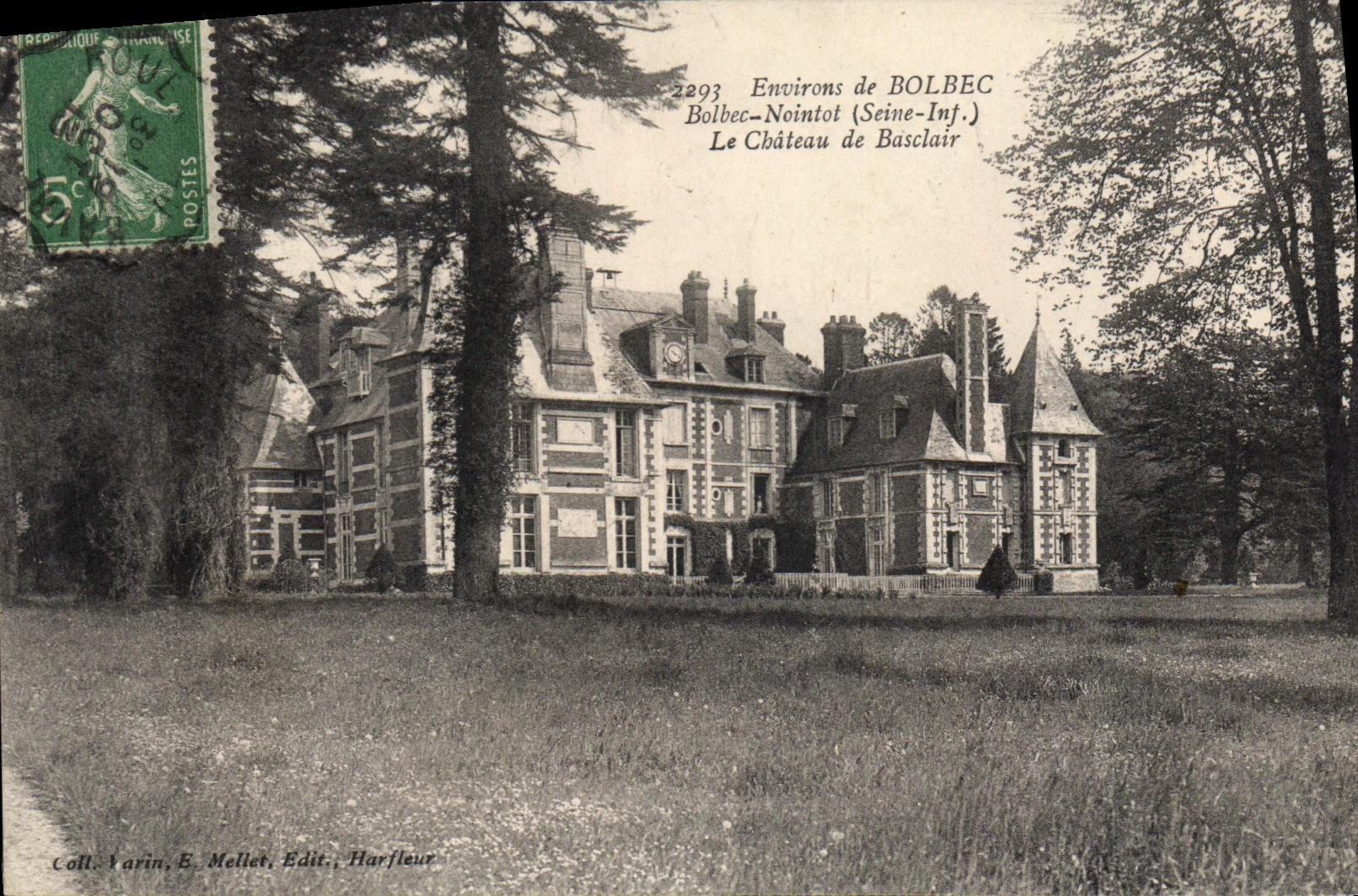 CPA Environs de Bolbec Bolbec Nointot Seine Inf le chateau de Basclair 