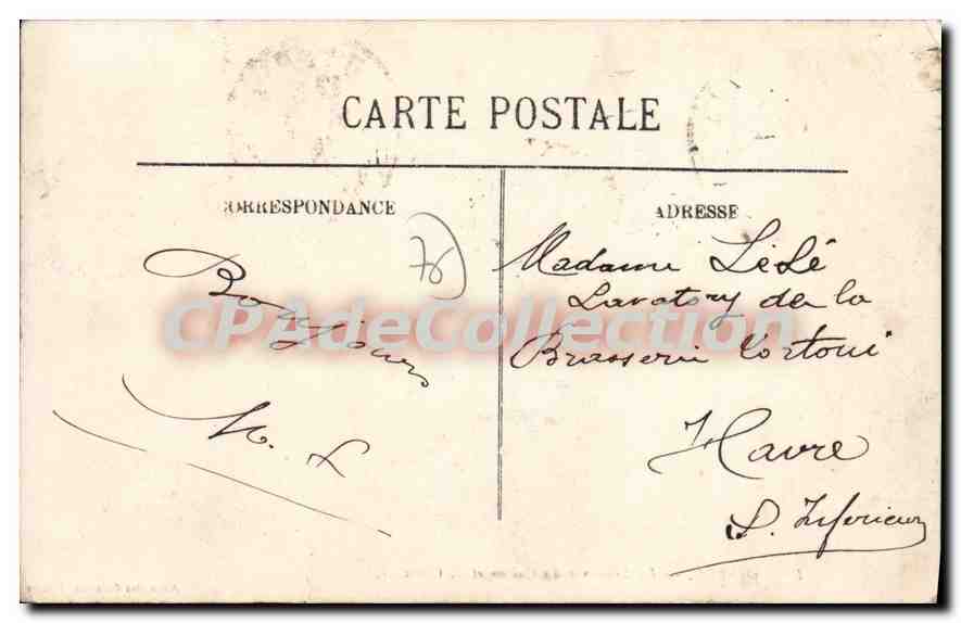 CPA Dieppe la Brasserie du casino et la Citadelle  — Rückseite