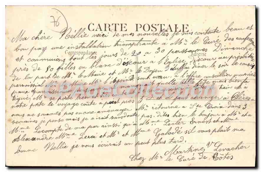 CPA Totes S Inf interieur de l'eglise  — Rückseite