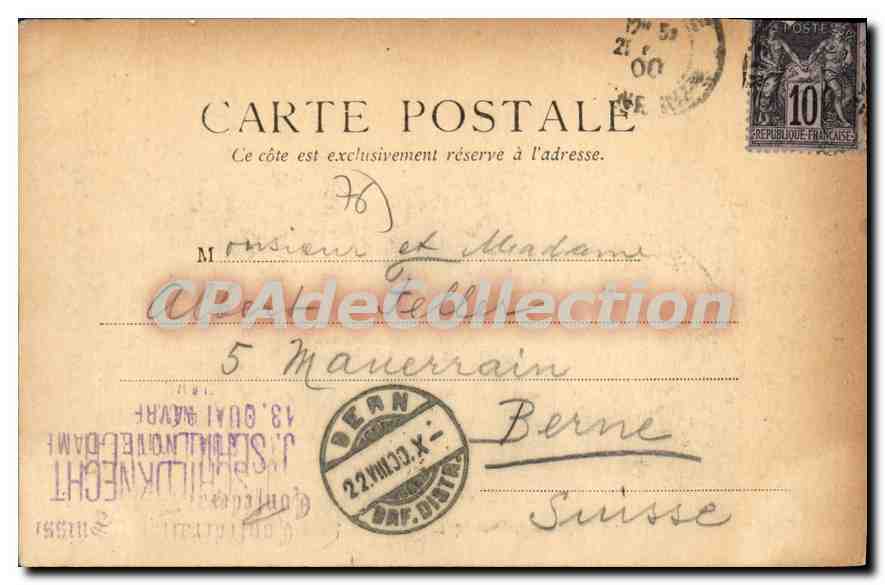 CPA Le Havre Musee bibliotheque  — Verso