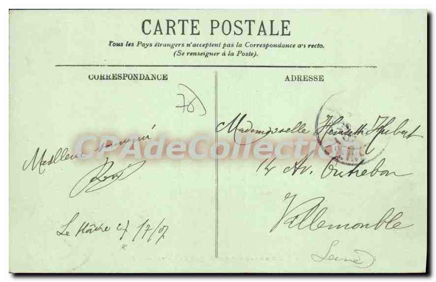 CPA Le Havre le Bassin du commerce et le Quai d'Orleans  — Verso