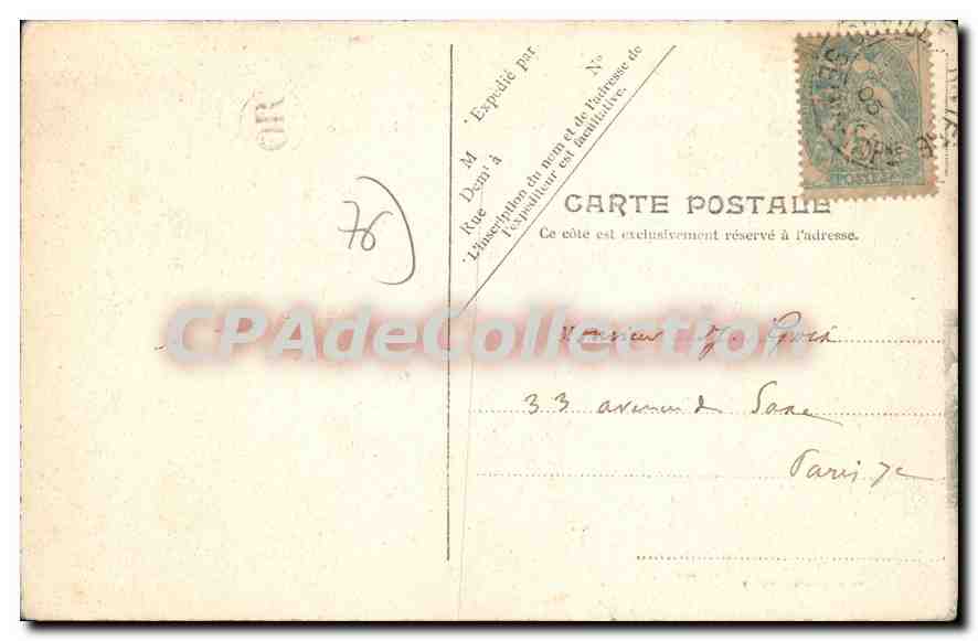 CPA Quiberville la place  — Rückseite