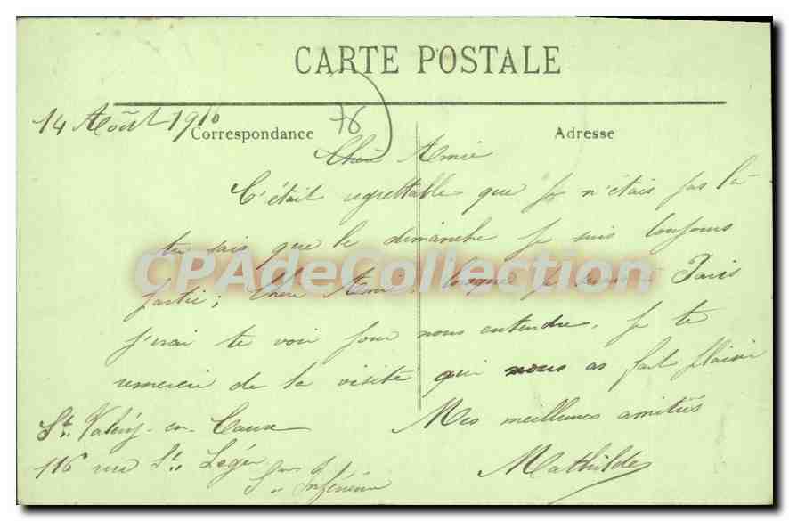 CPA Saint Valery en Caux le Quai d'Aval et la maison Henri  — Rückseite