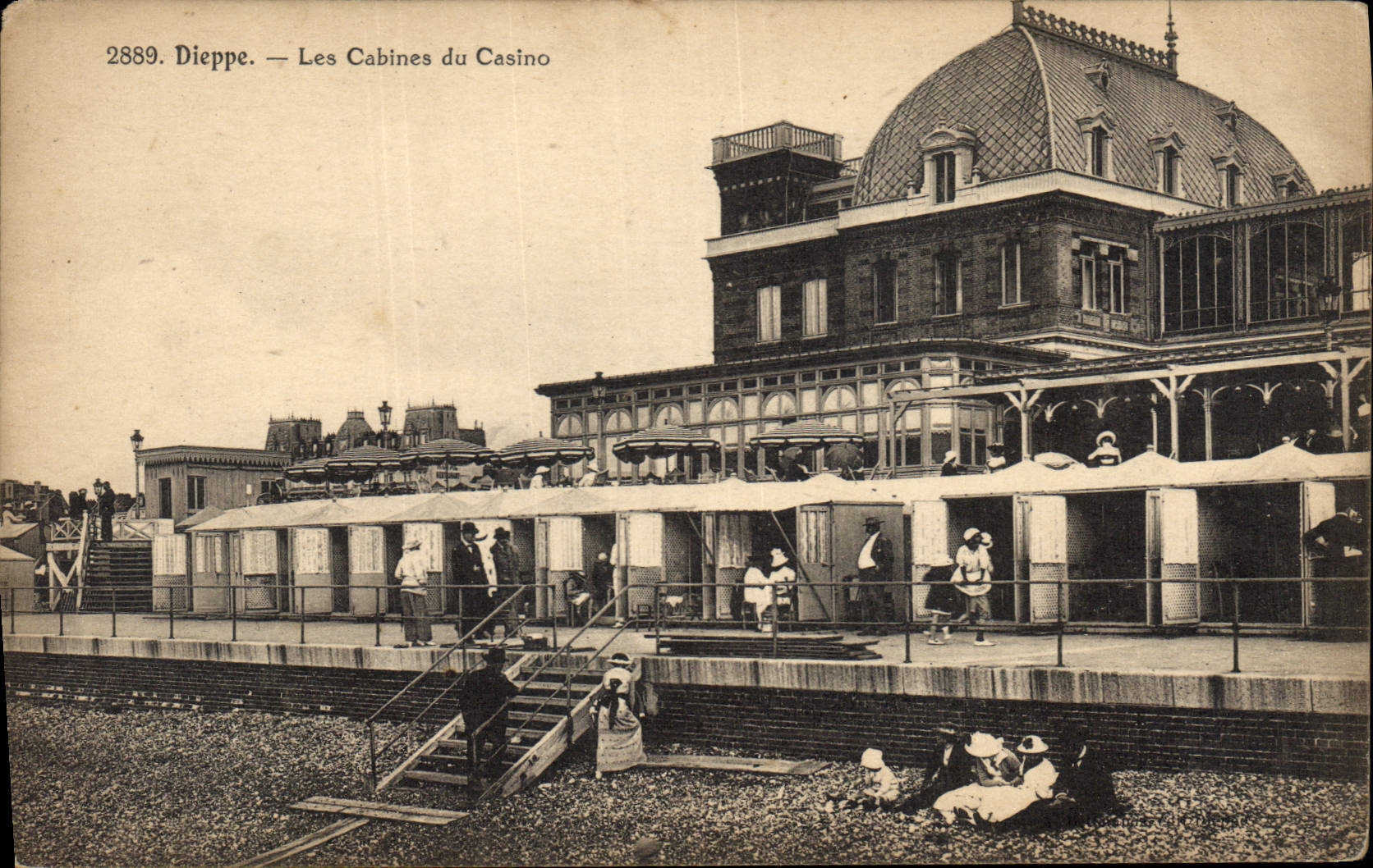 CPA Dieppe les Cabines du casino 