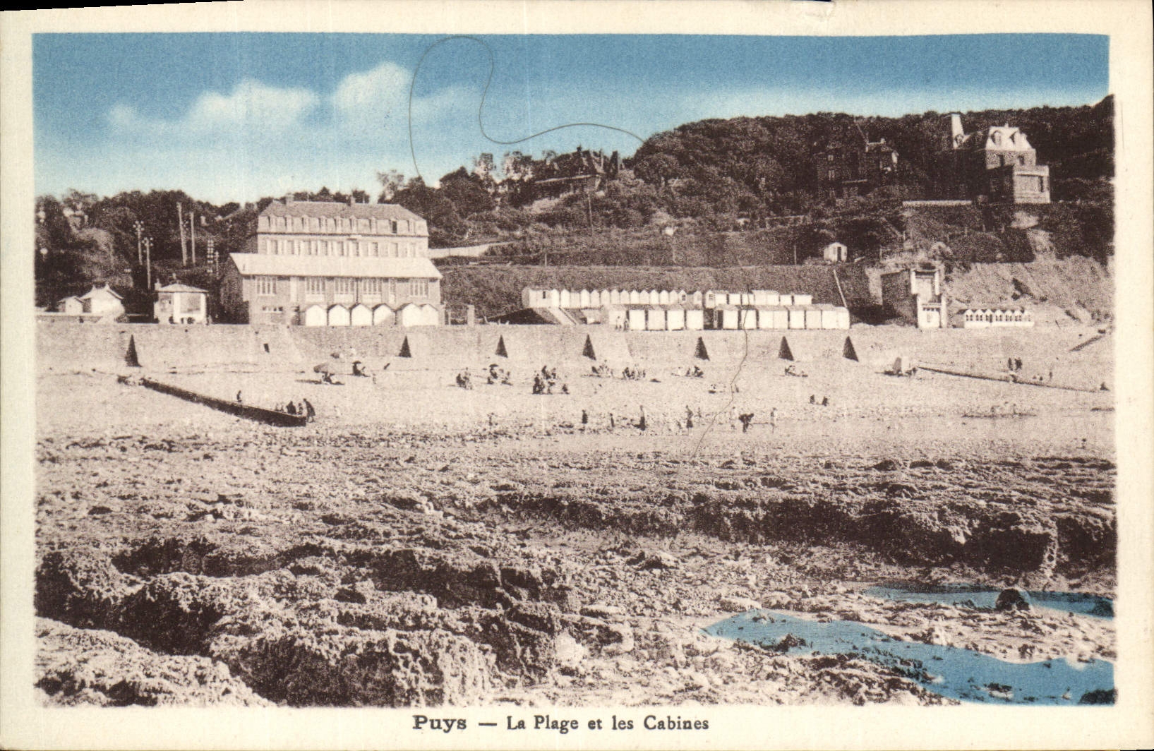 CPA Puys la plage et les Cabines 