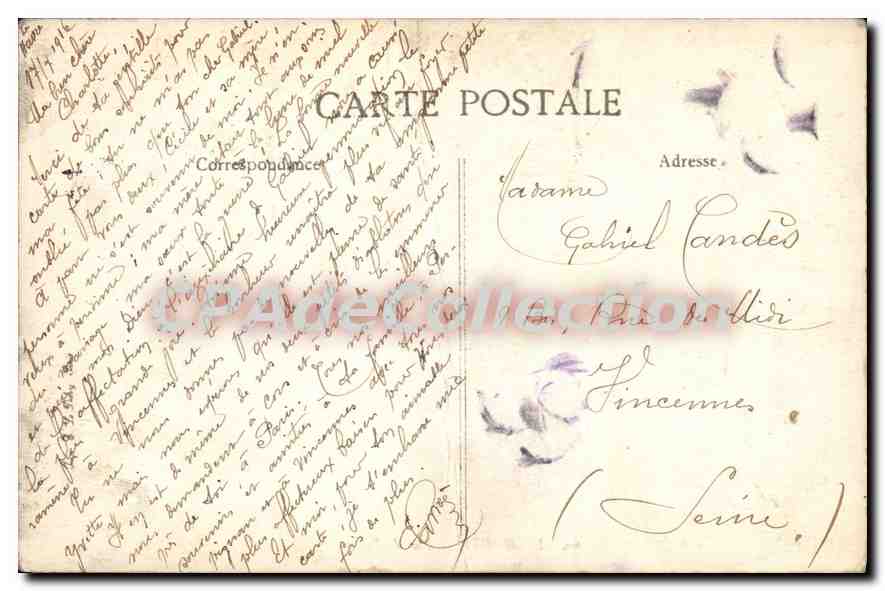 CPA Le Havre rue de Paris  — Verso