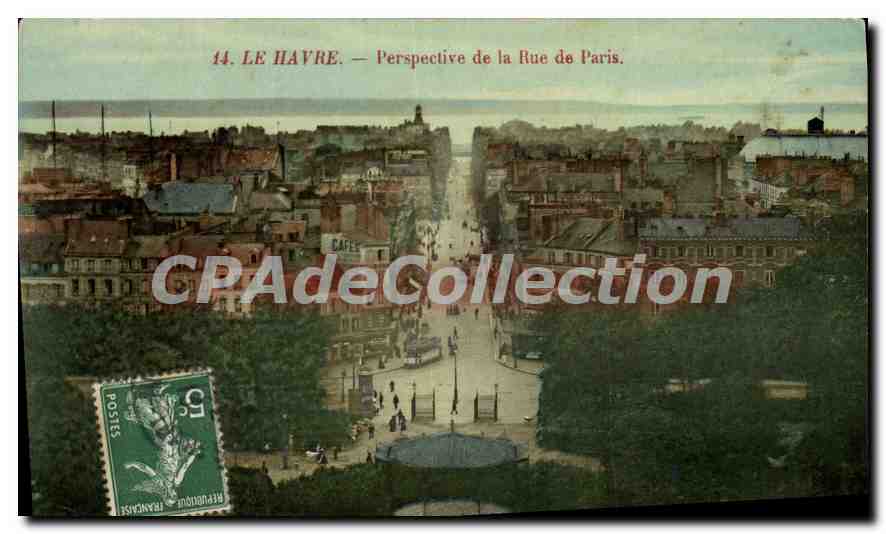 Le Havre — Perspective de la Rue de Paris — Éditeur : CPAdeCollection, n° 14