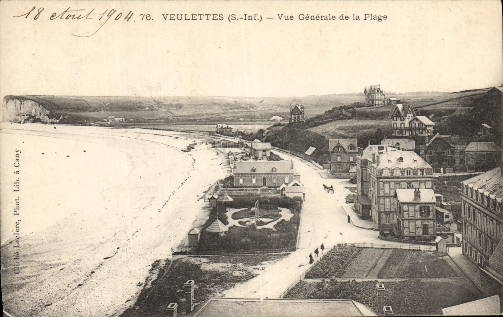 CPA Veulettes S Inf vue generale de la plage 