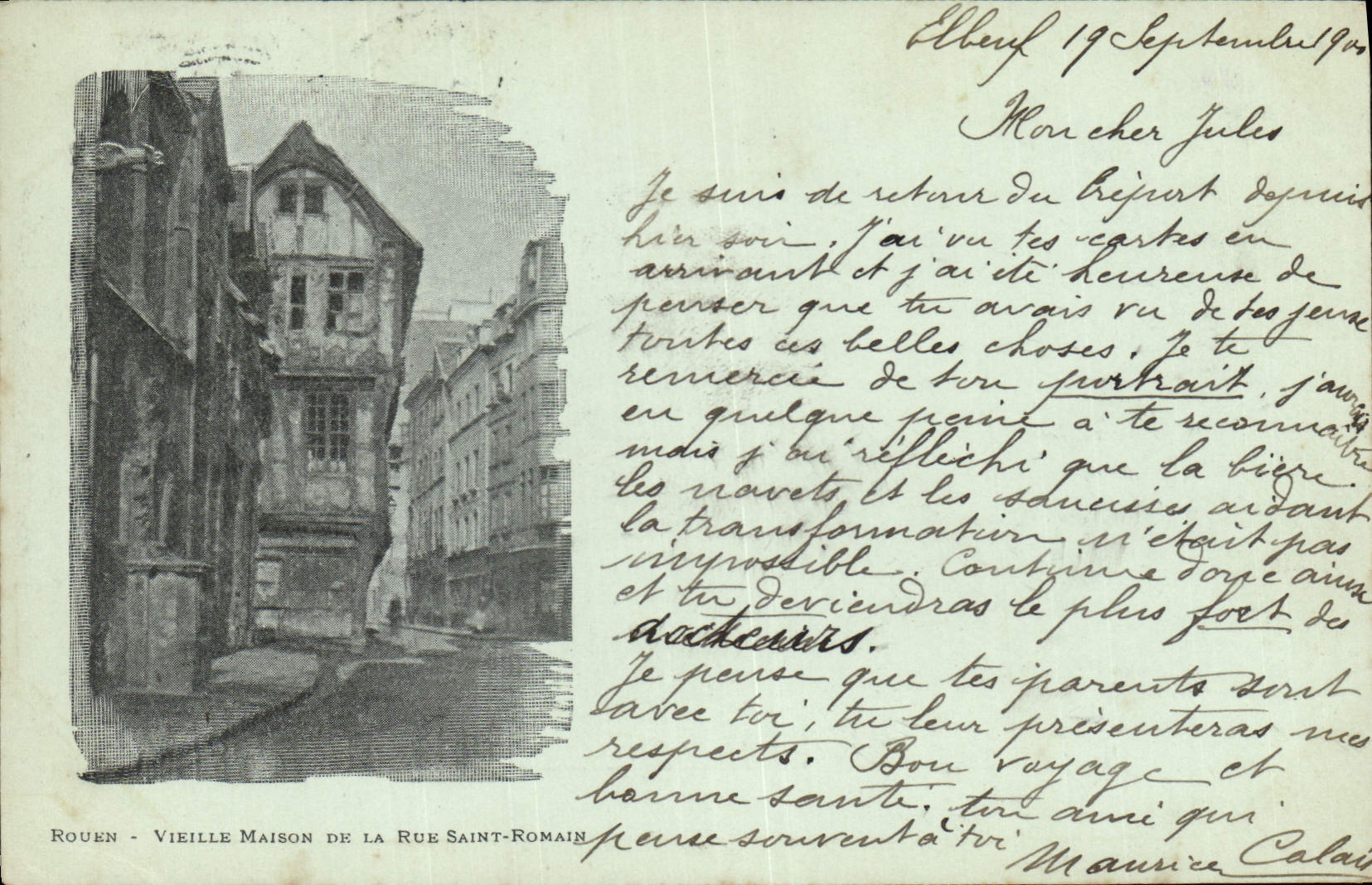 CPA Rouen Vieille maison de la rue Saint Romain 