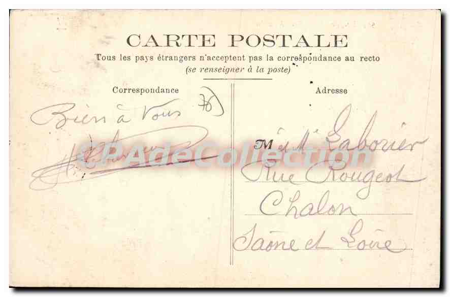 CPA Dieppe la Rue Aguado  — Rückseite