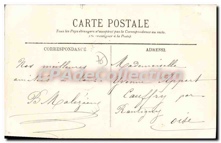 CPA Dieppe le Boulevard Aguado  — Rückseite