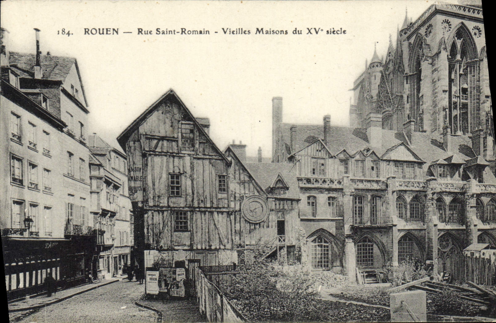 CPA Rouen rue Saint Romain Vieilles maisons du XV siecle 