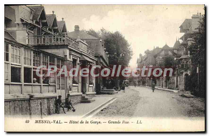 CPA Mesnil Val hotel de la Gorge grand rue 