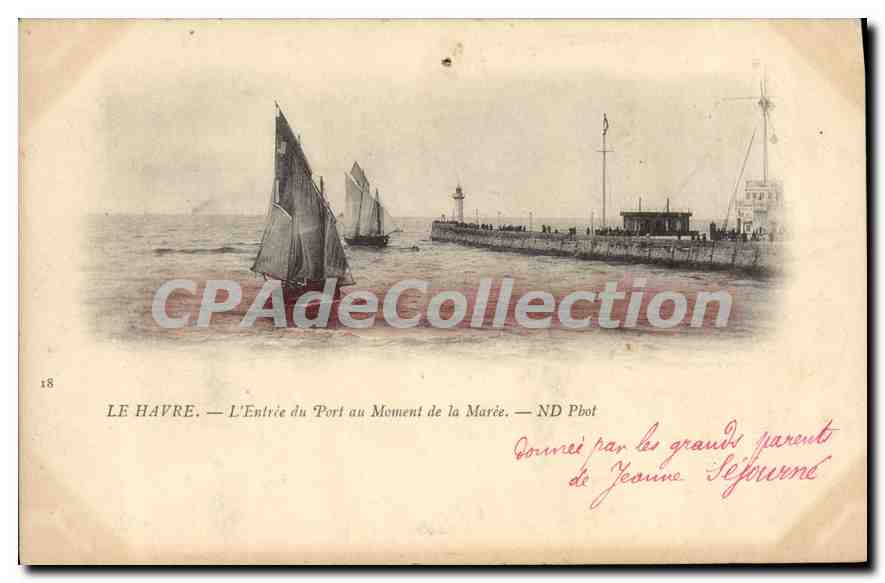 Le Havre — The Entrance to the Port at the Time of the Tide — ND Phot