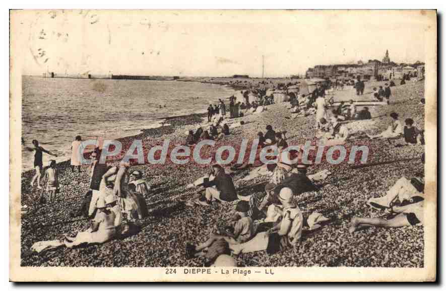 CPA Dieppe la plage 
