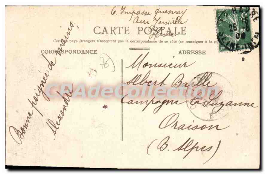 CPA Le Havre l'hotel de ville  — Verso