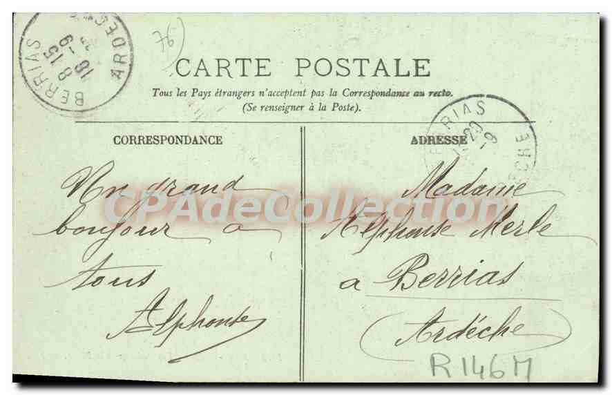 CPA Mesnil Val les falaises et la plage  — Rückseite