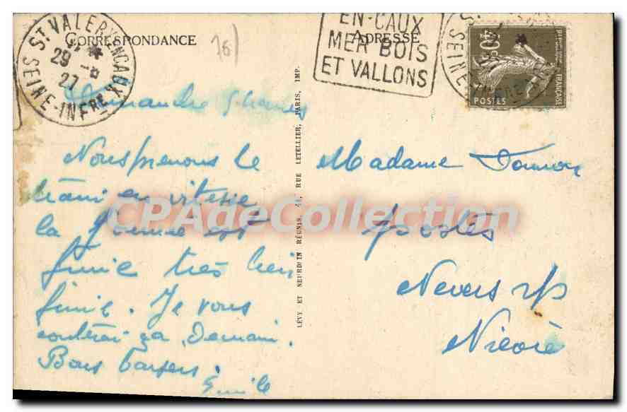 CPA Saint Valery en Caux le Quai d'Amont  — Rückseite