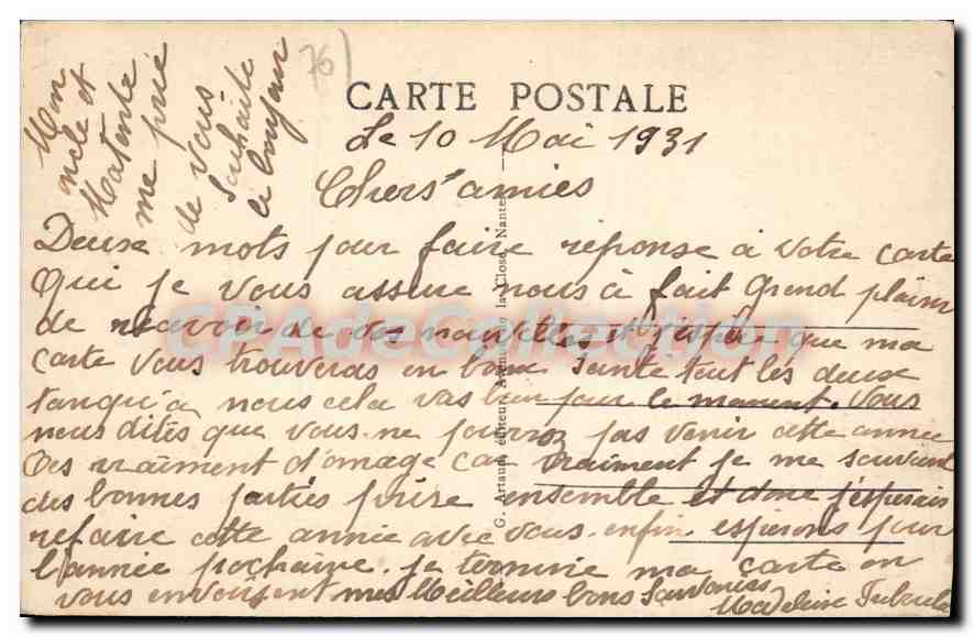 St-Valery-en-Caux — La « Cauchie » — Éditeur G. Artauds, n° 12 — Reverso