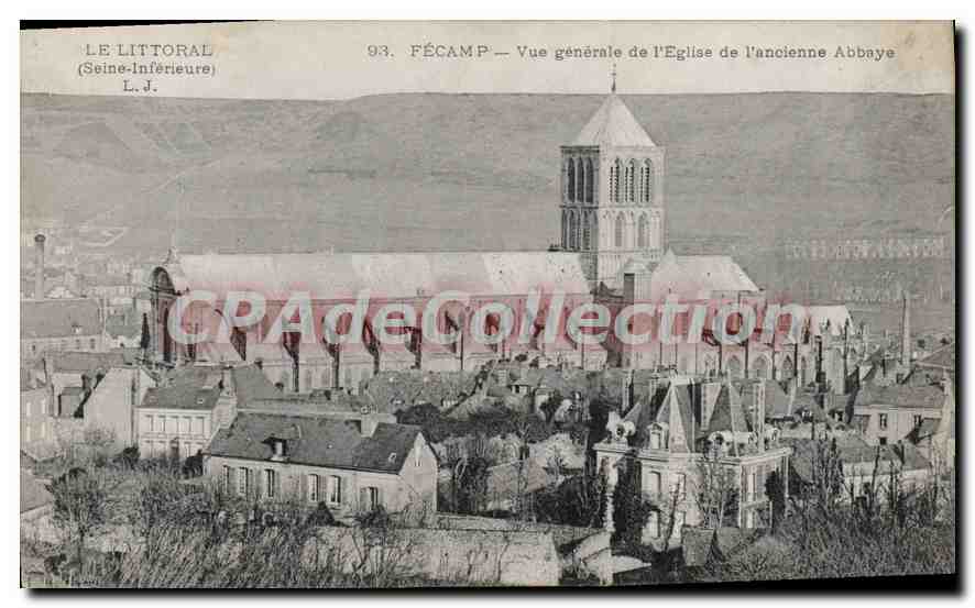 Fécamp — Vue générale de l'Église de l'ancienne Abbaye — L. J.
