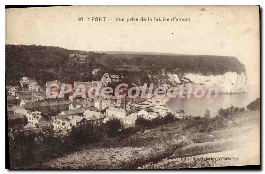 CPA Yport vue prise de la Falaise d'amont 