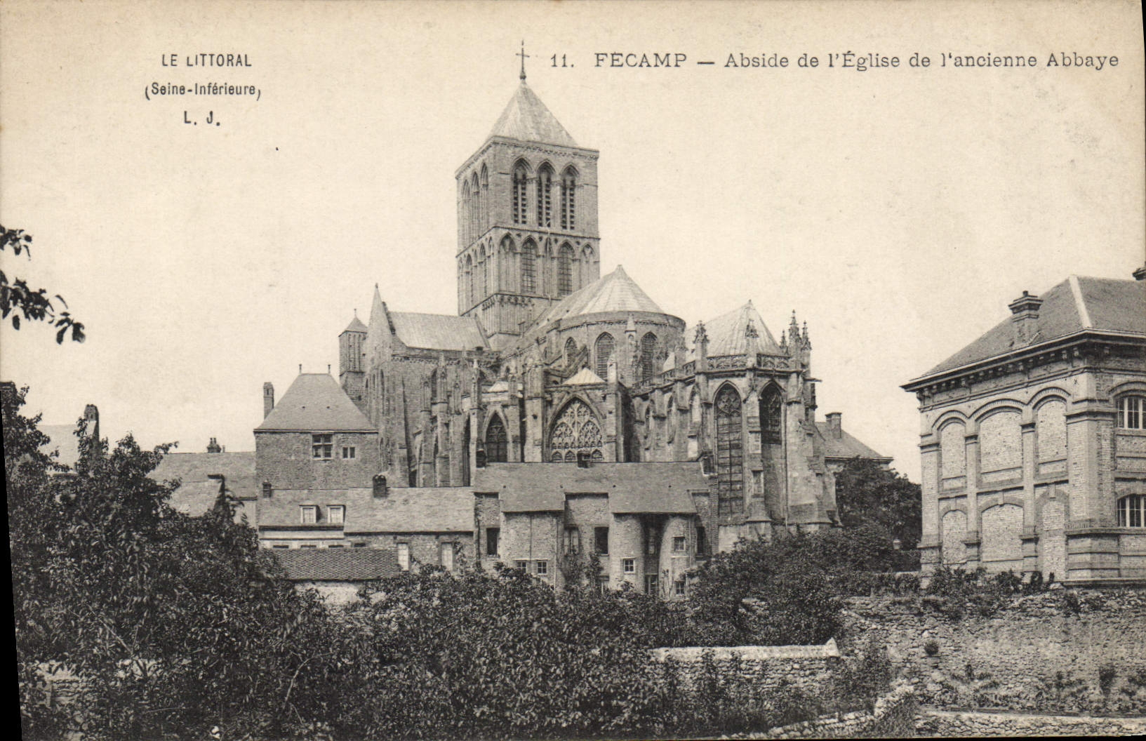 Fécamp — Abside de l'Église de l'ancienne Abbaye — L. J.