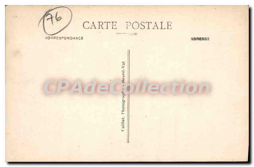CPA Mesnil Val la plage et les Falaises  — Rückseite