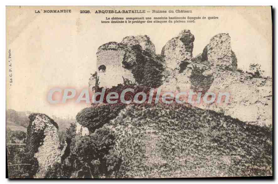 CPA La Normandie Arques la Bataille Ruines du chateau 