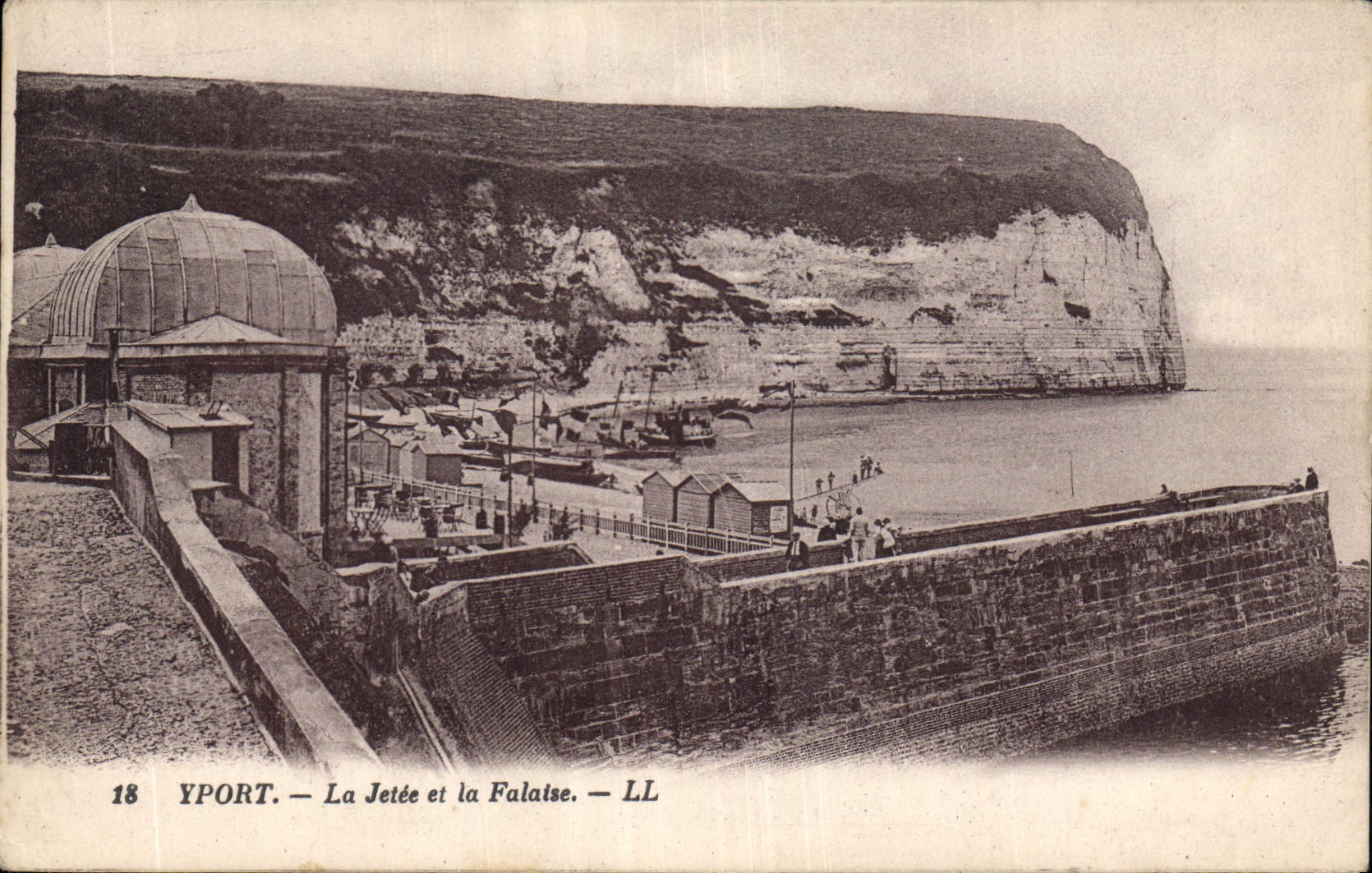 CPA Yport la Jetee et la Falaise 