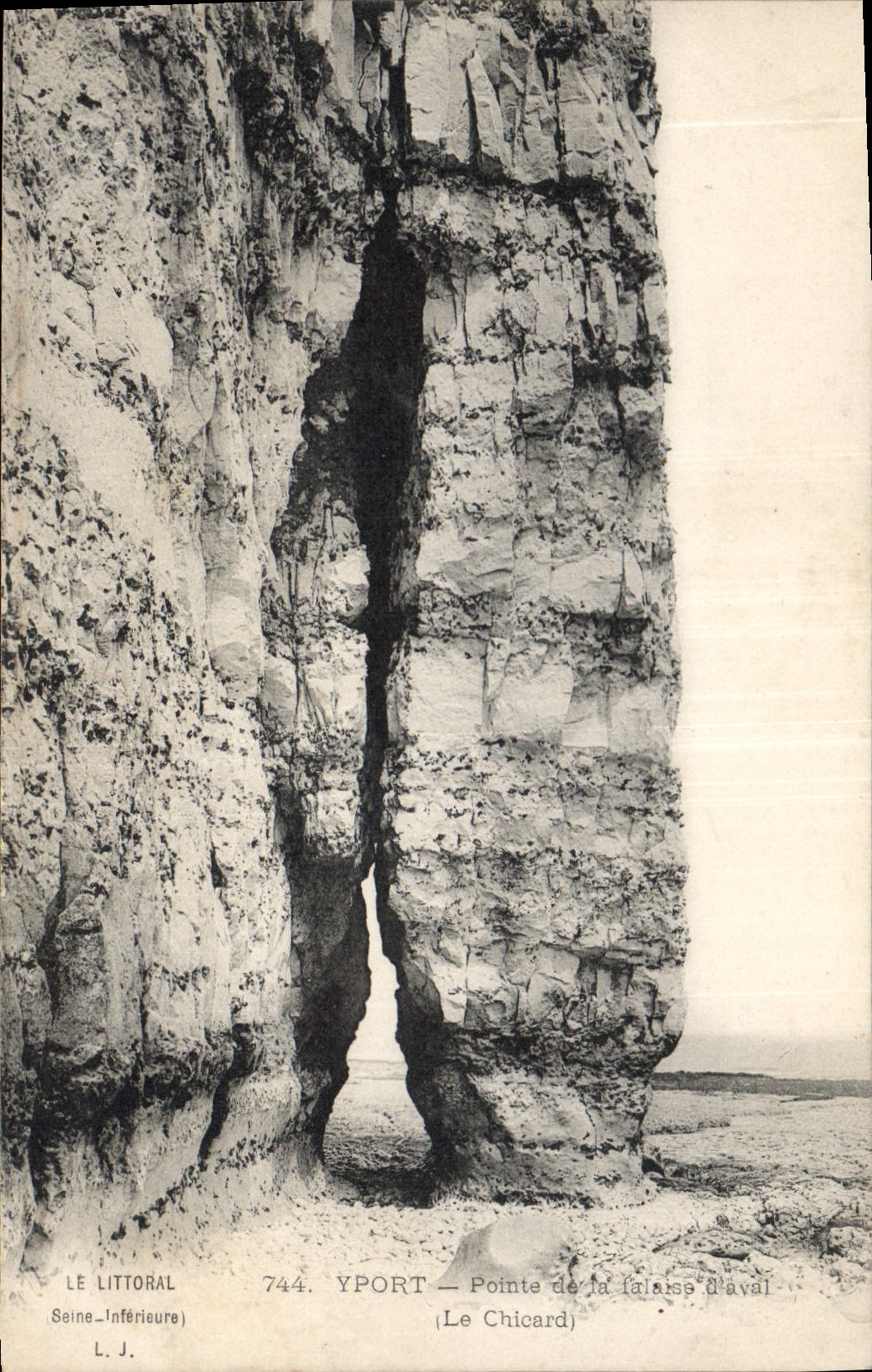 CPA Le Littoral Seine Inferieure Yport pointe de la Falaise d'Aval le Chicard 