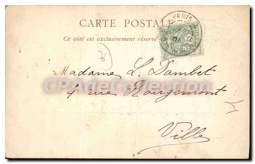 CPA Yport vue generale prise de la Falaise d'Aval  — Rückseite