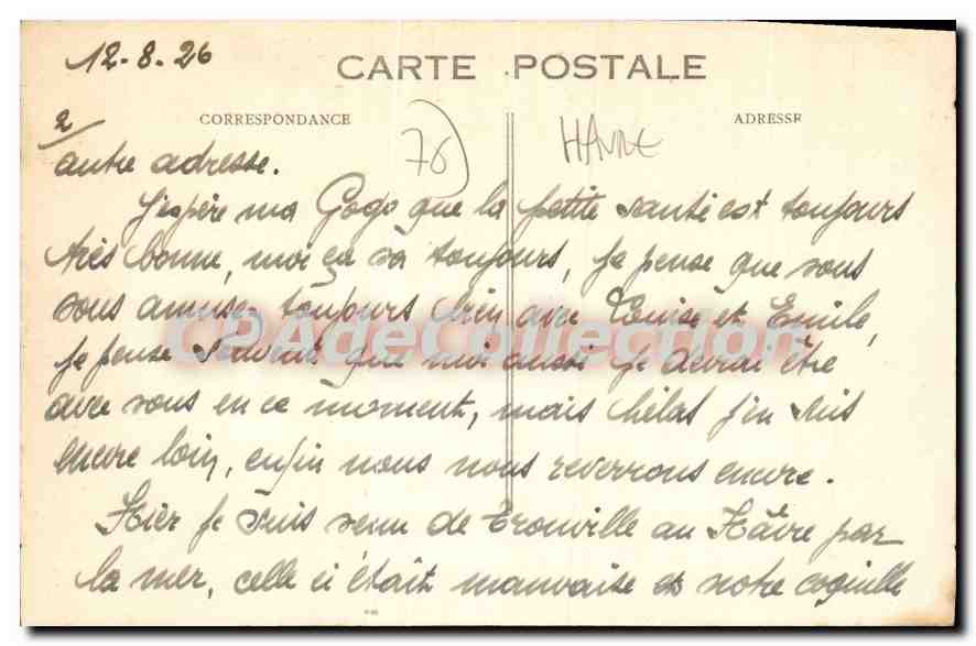 CPA le monument aux Soldats Havrais et a la Victoire Francaise 1914 1918 par Pierre Poisson  — Verso