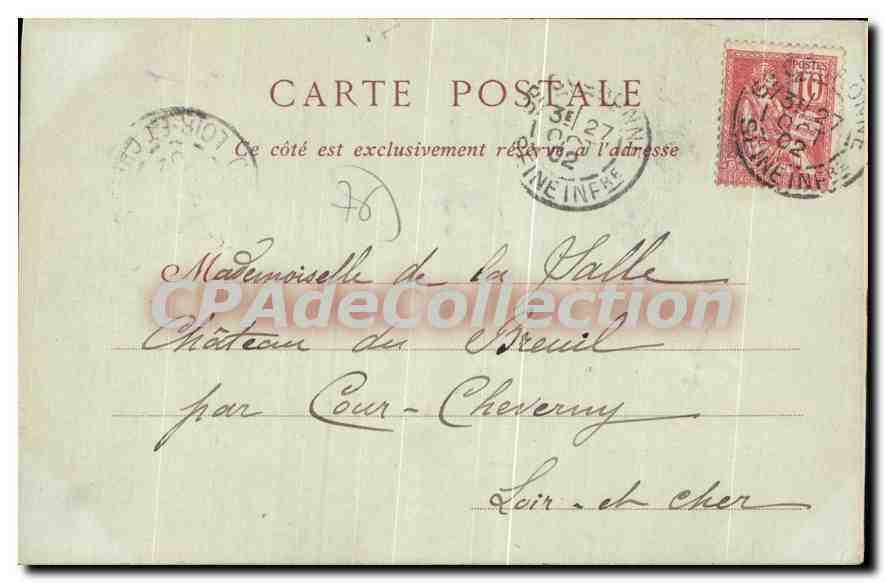CPA Paysanne des Environs de Rouen Ancien Costume  — Rückseite