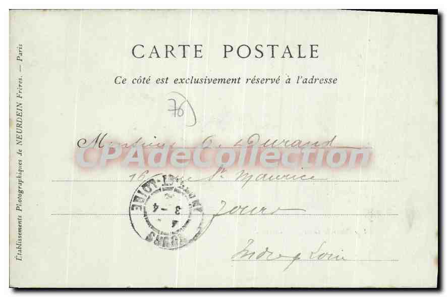 CPA Vue generale de la Benedicline de Fecamp  — Rückseite