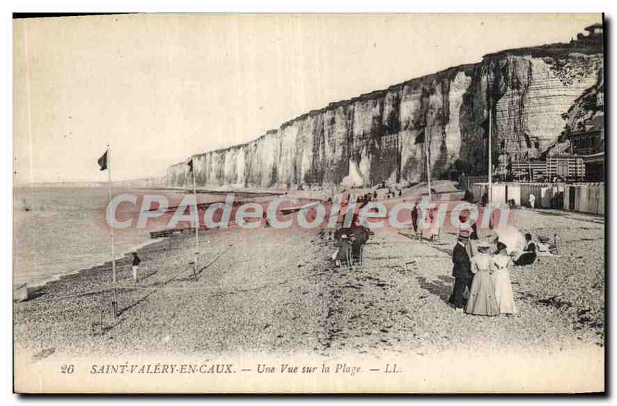 CPA Saint Valery en Caux une vue sur la plage 