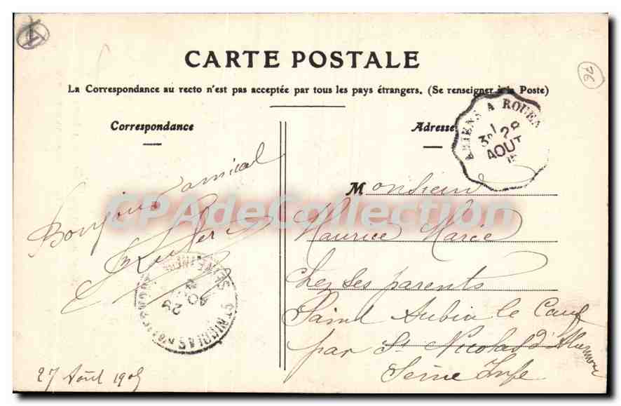 CPA Forges les Eaux S Inf l'eglise  — Rückseite