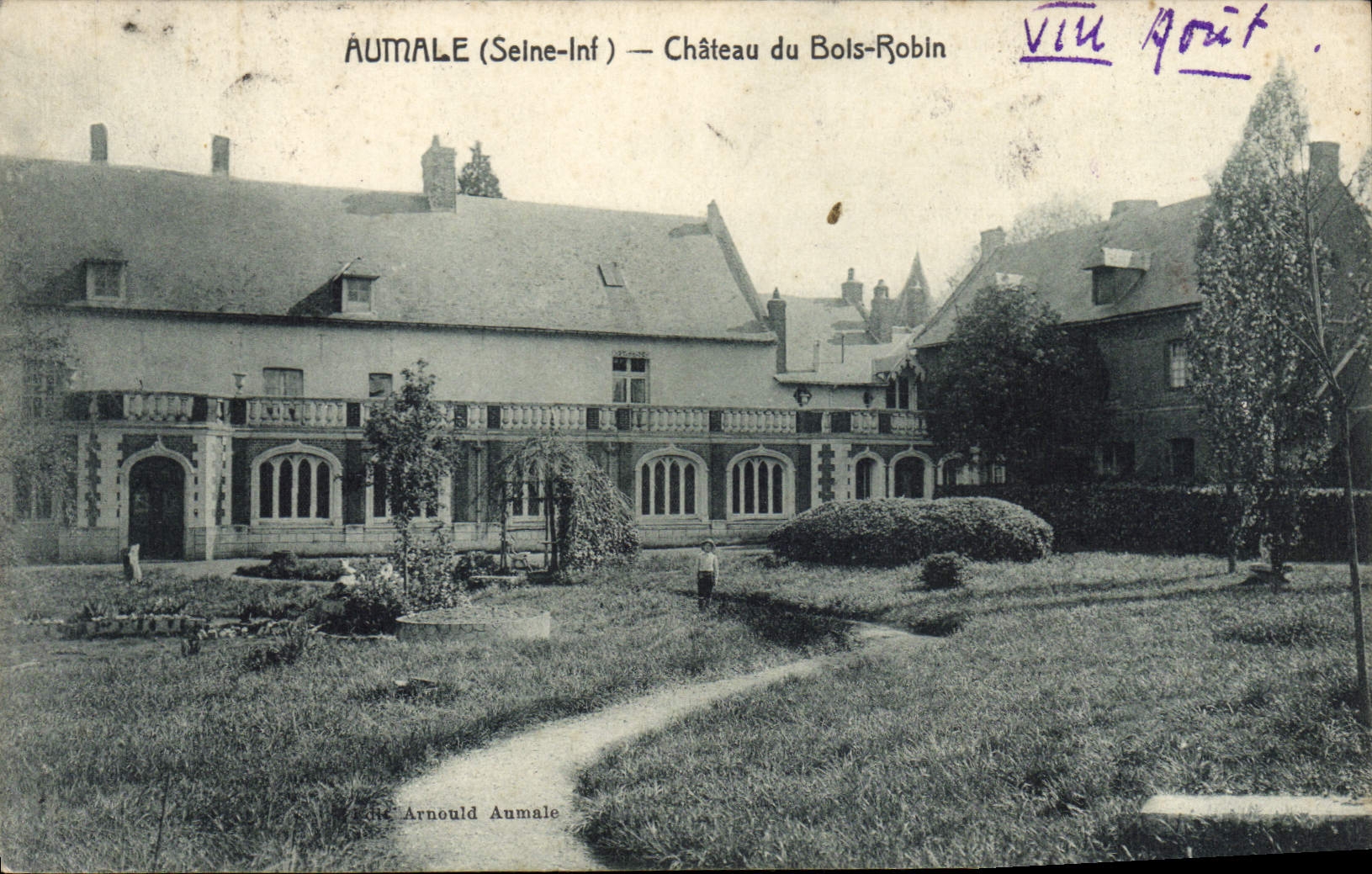 CPA Aumale Seine Inf Chateau du Bois Robin 