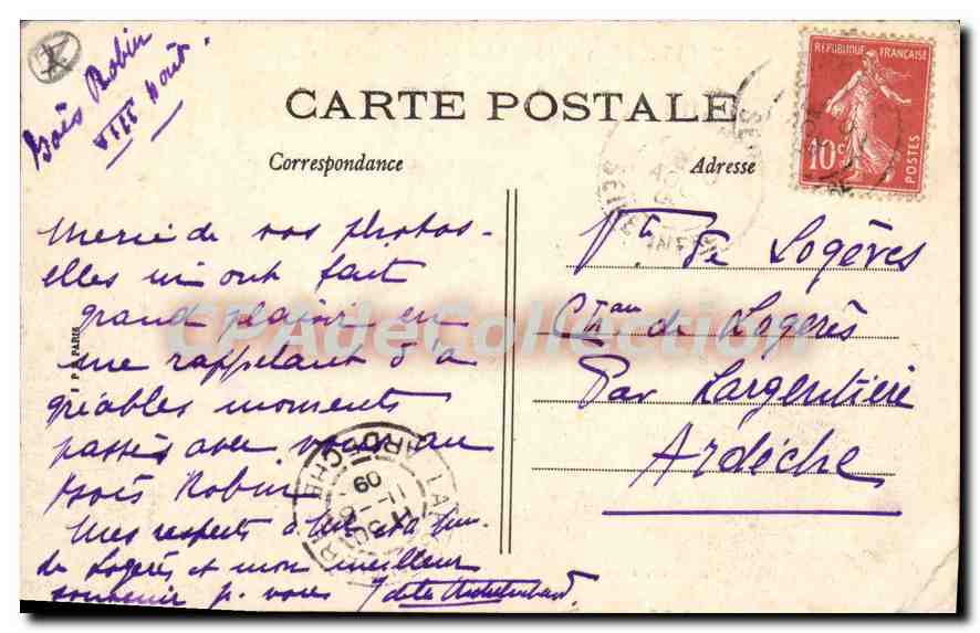CPA Aumale Seine Inf Chateau du Bois Robin  — Rückseite