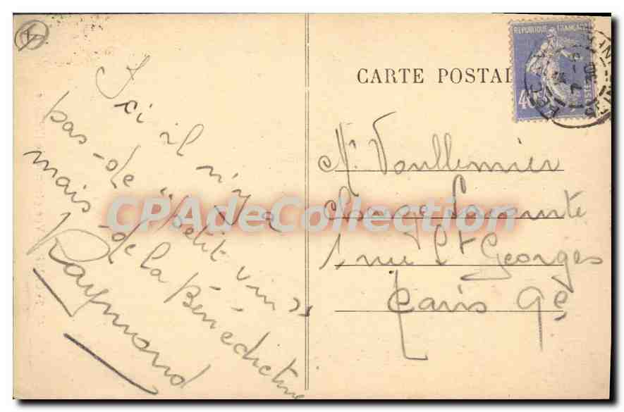 CPA Fecamp Vue generale de l'Abbaye  — Verso