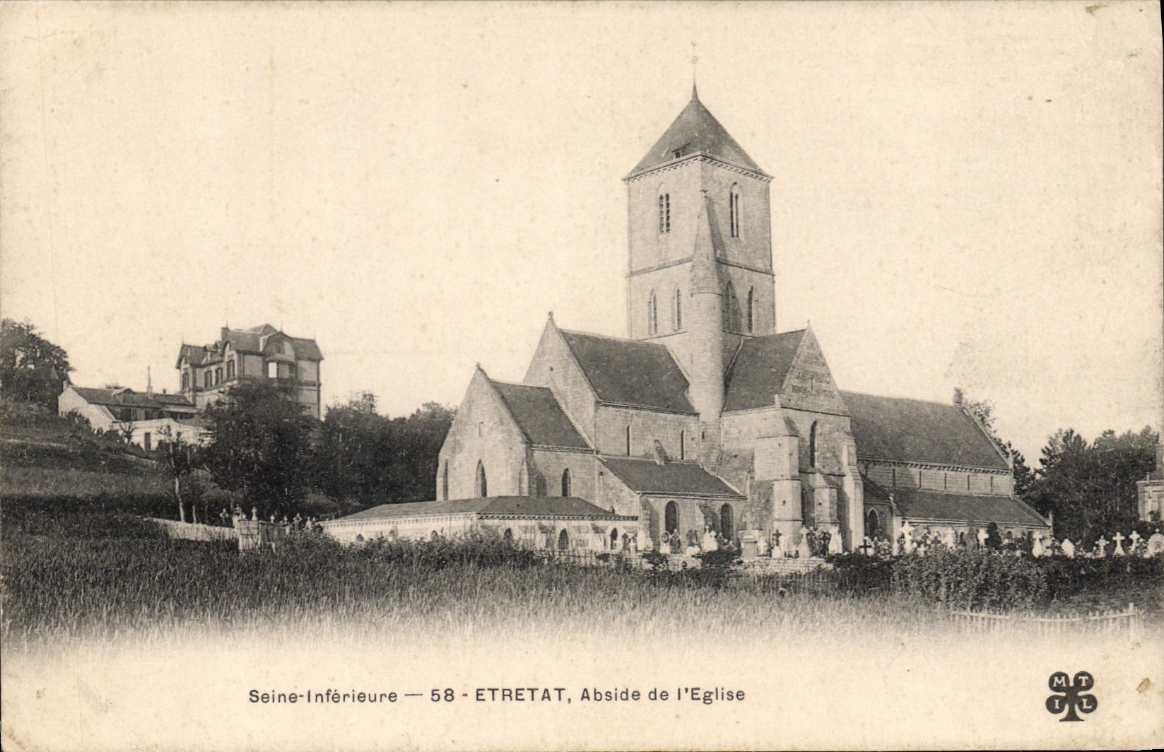 CPA Seine Interieure Etretat Abside de l'Eglise 