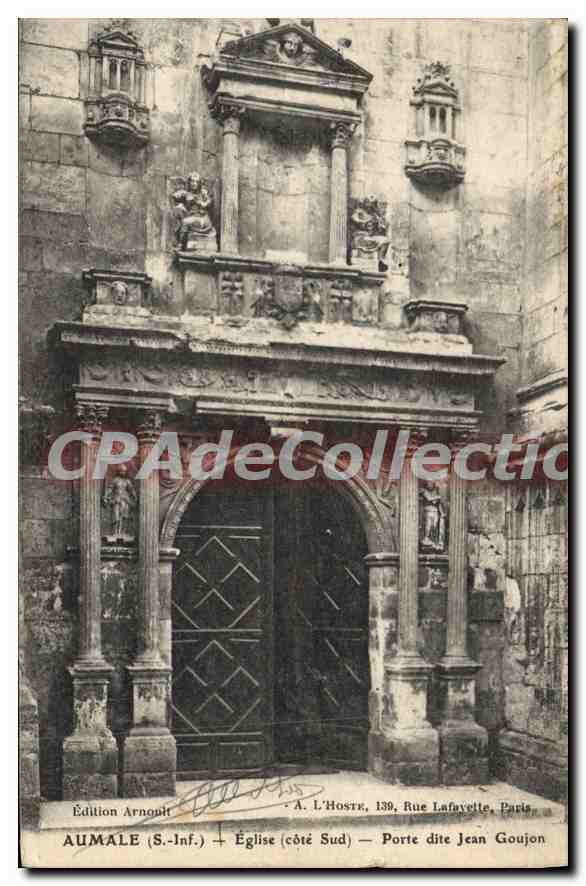 CPA Aumale S Inf Eglise cote Sud Porte dite Jean Goujon 
