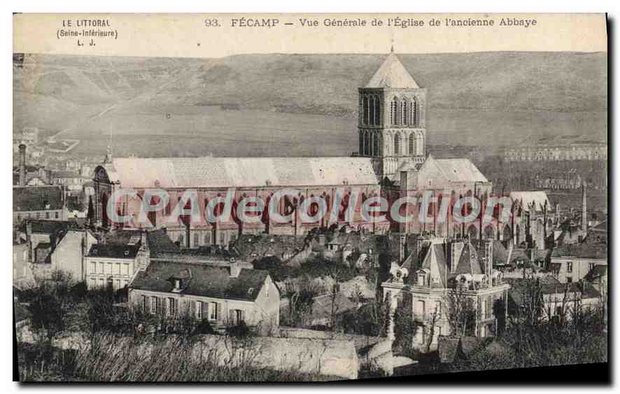CPA Le Littortal Fecamp Vue Generale de l'Eglise de l'ancienne Abbaye 