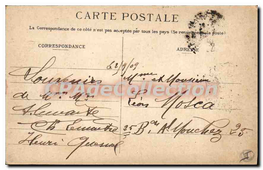 CPA Fecamp France La Benedictine Cour d'Honneur  — Rückseite