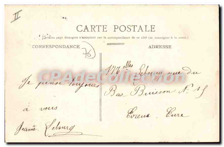 CPA Le Havre l'Hotel de Ville  — Verso